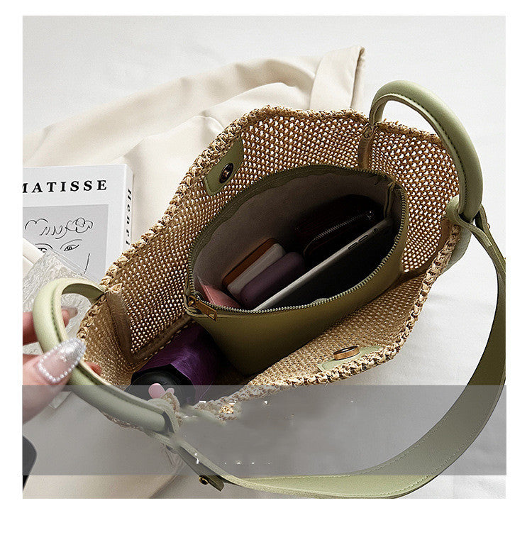 Personalized Contrast Color Summer Commuter Bag Shoulder Weave