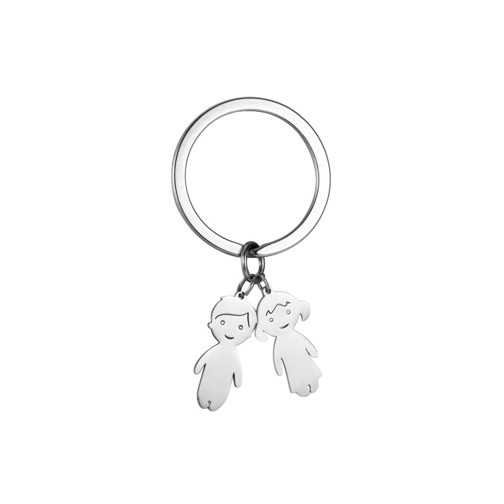 Personalized Custom Name Date Keychain Boy Girl Child Original
