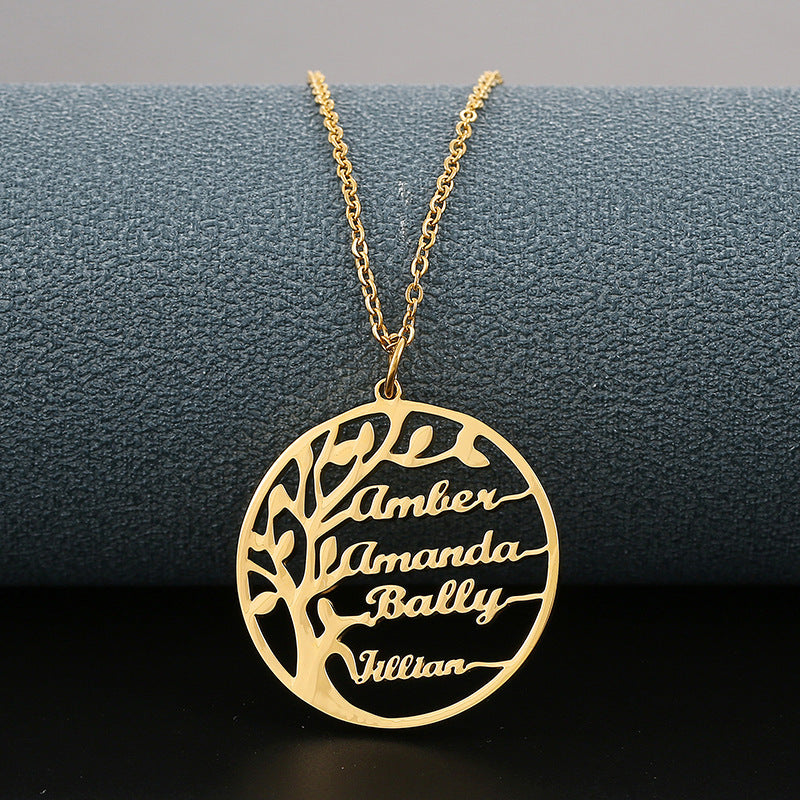 Custom letter pendant necklace