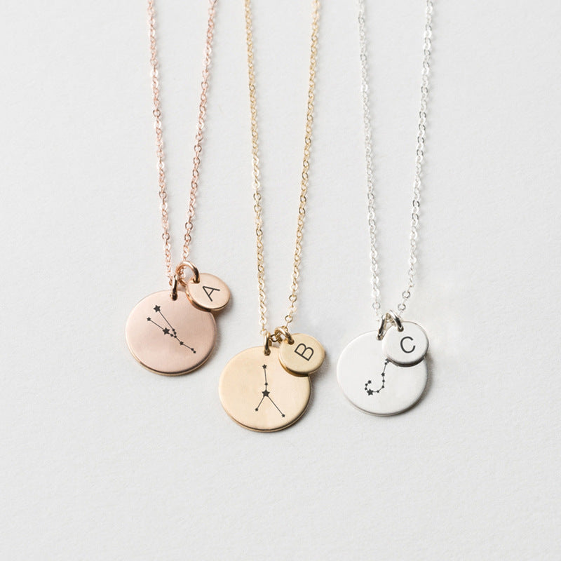 Titanium steel necklace rose gold clavicle chain