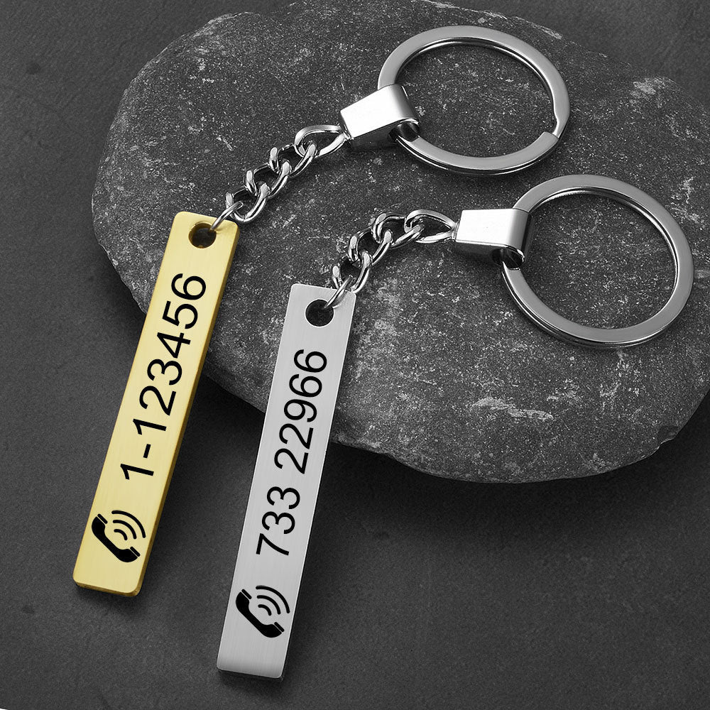 Stainless steel custom keychain