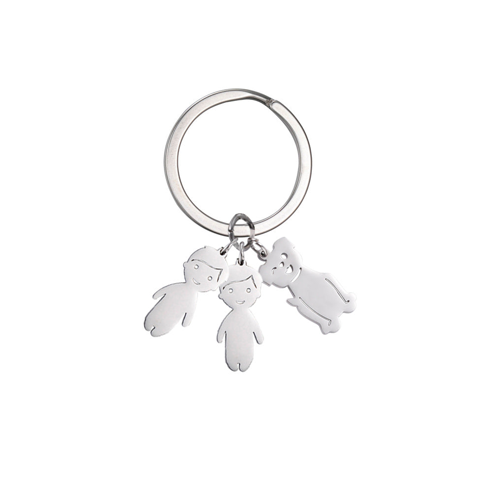 Personalized Custom Name Date Keychain Boy Girl Child Original