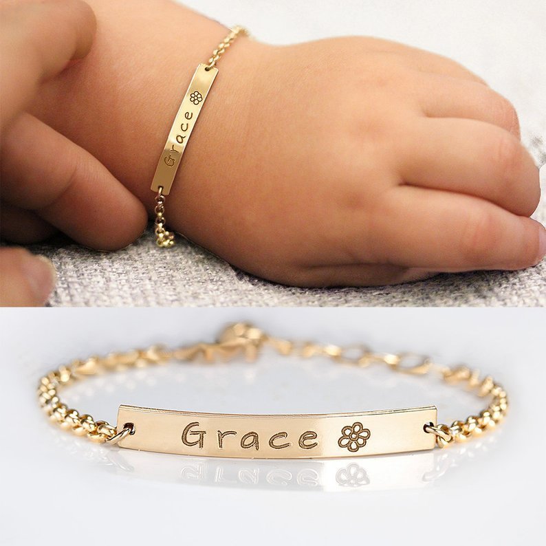 Personalized Lettering Children's Bracelet Can Be Adjusted