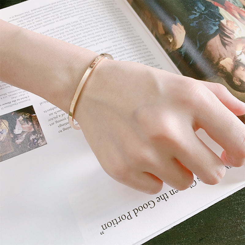 Rose Gold Simple Couple Accessories Bracelet