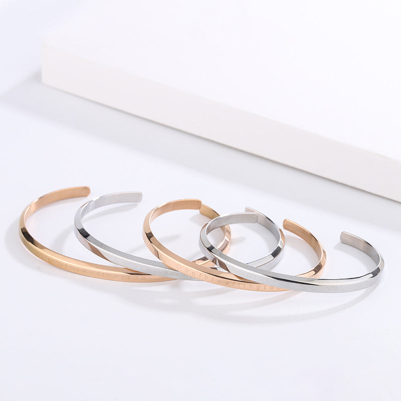 Rose Gold Simple Couple Accessories Bracelet