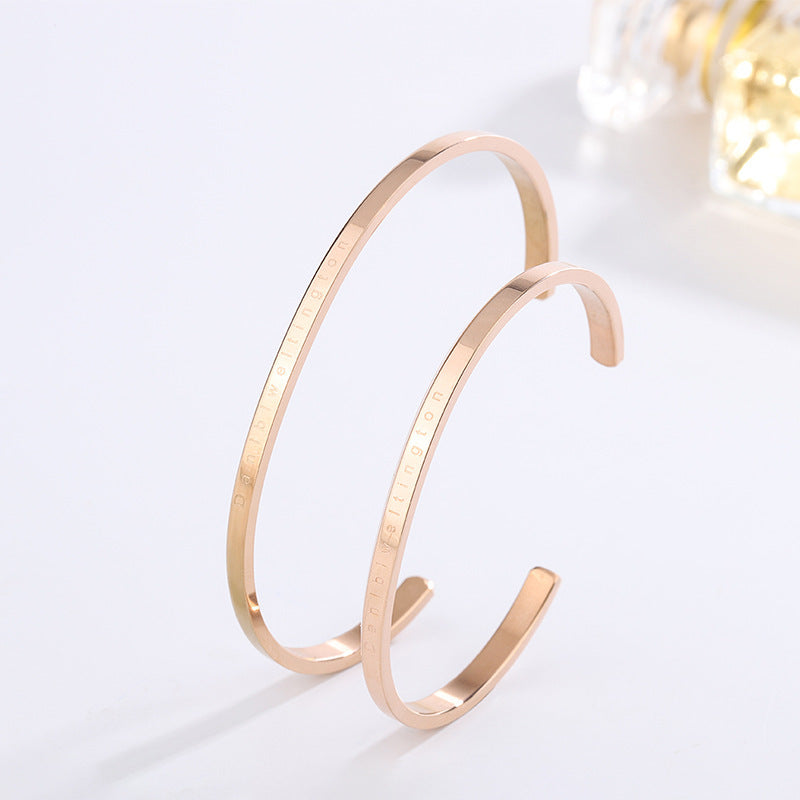 Rose Gold Simple Couple Accessories Bracelet