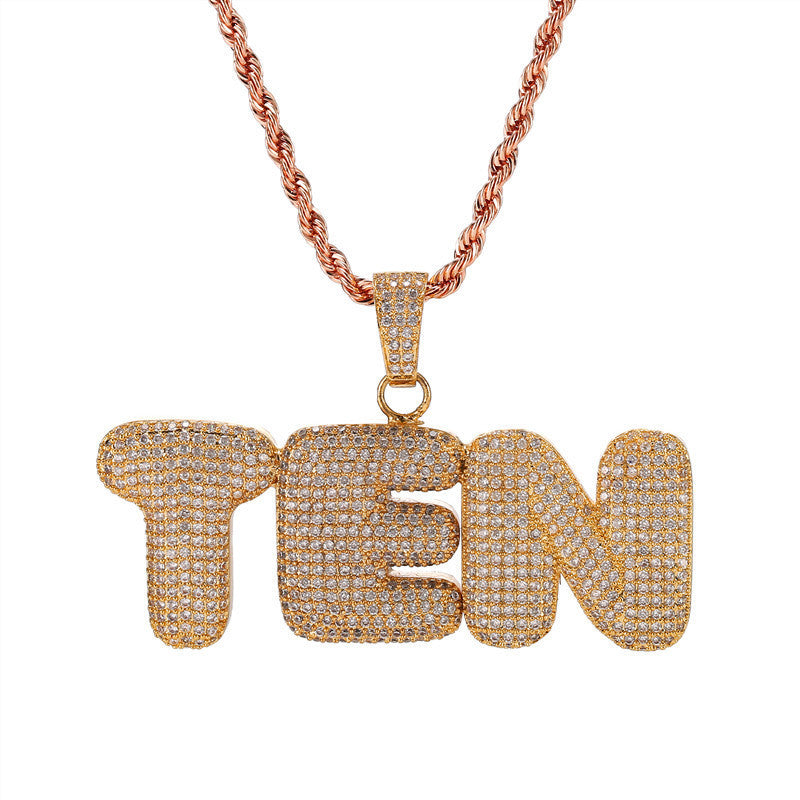 Letter pendant necklace