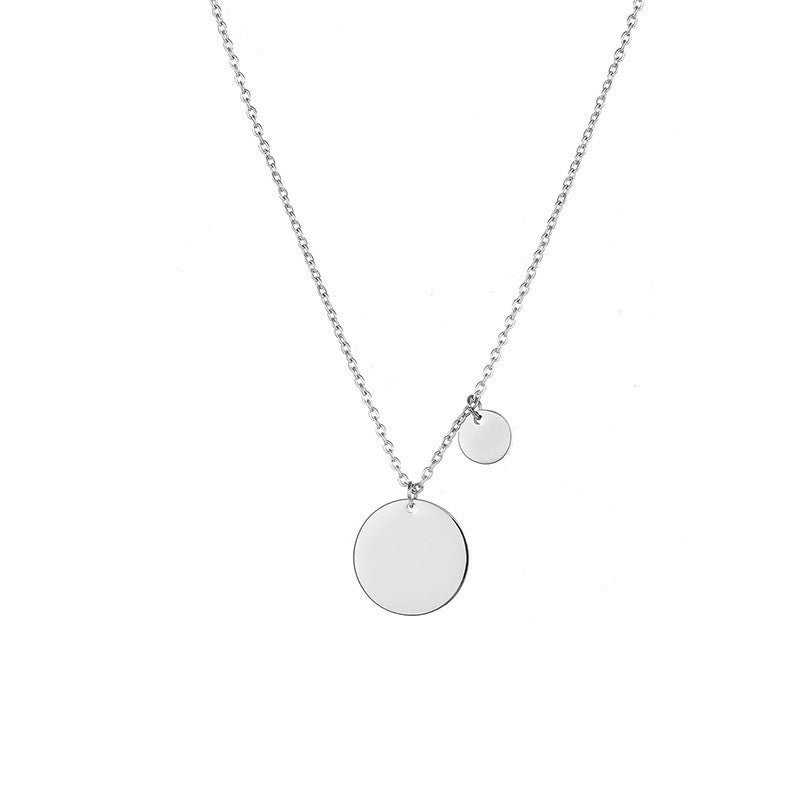 Titanium steel necklace rose gold clavicle chain