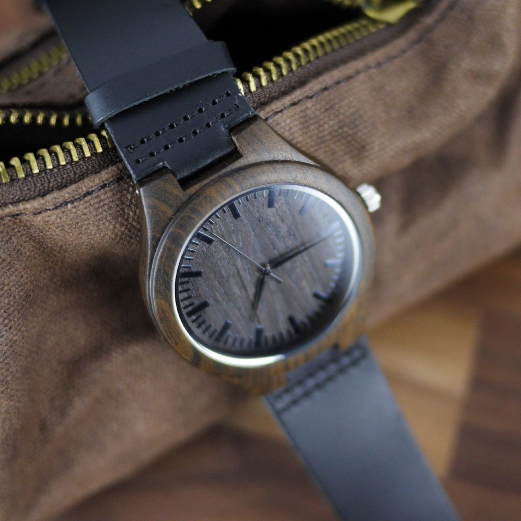 Custom carved watch with bottom cover