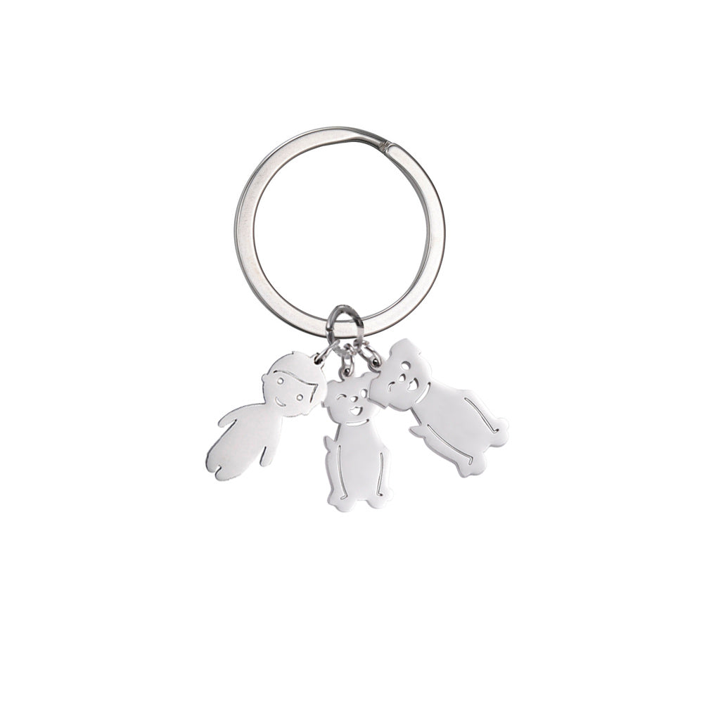 Personalized Custom Name Date Keychain Boy Girl Child Original