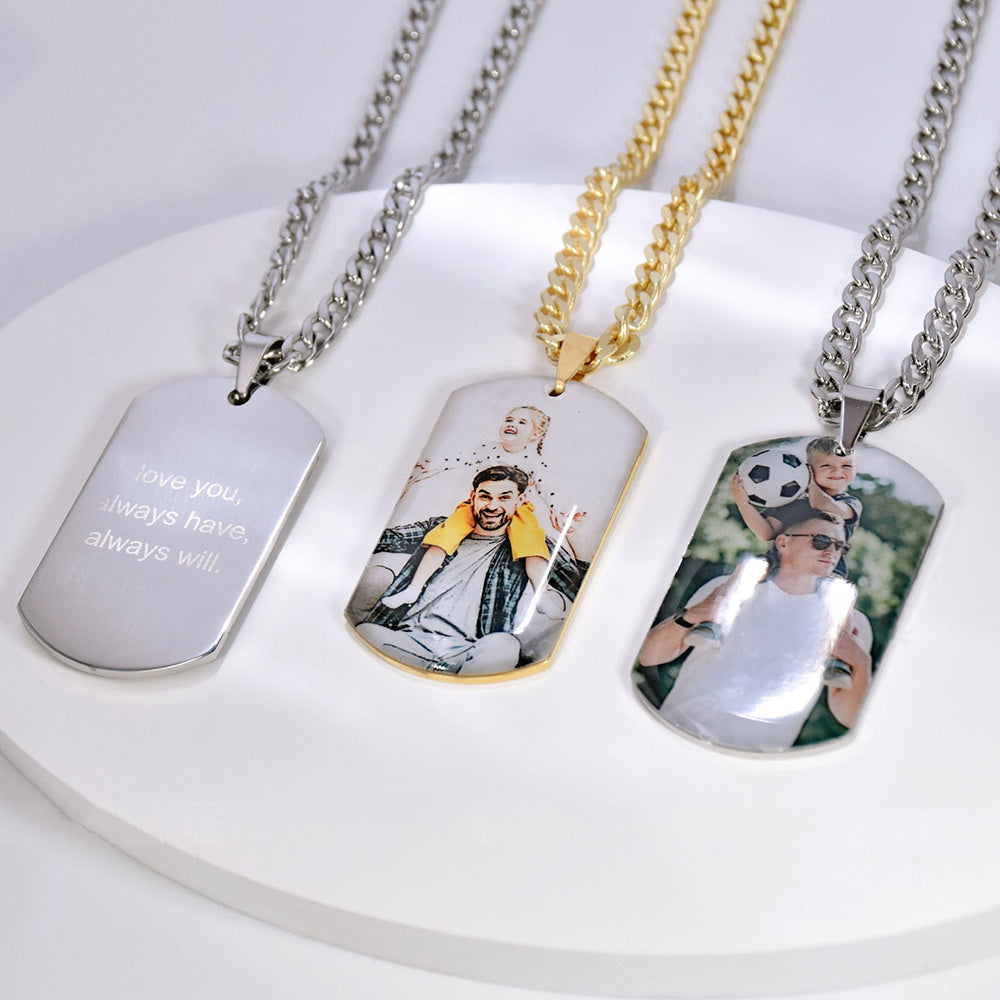 Fashion Photo Military Brand Stainless Steel Necklace