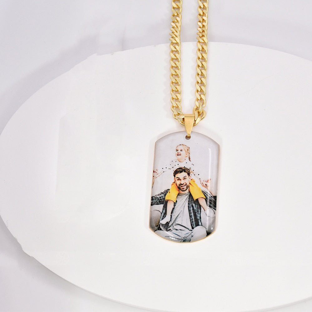Fashion Photo Military Brand Stainless Steel Necklace