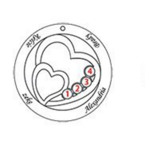 Sterling Silver Clavicle Chain Accessory Round Love Jewelry
