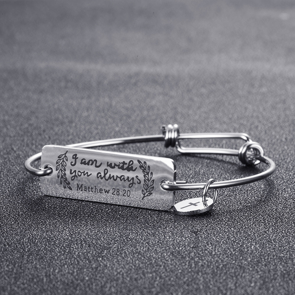 Custom activity stainless steel bracelet