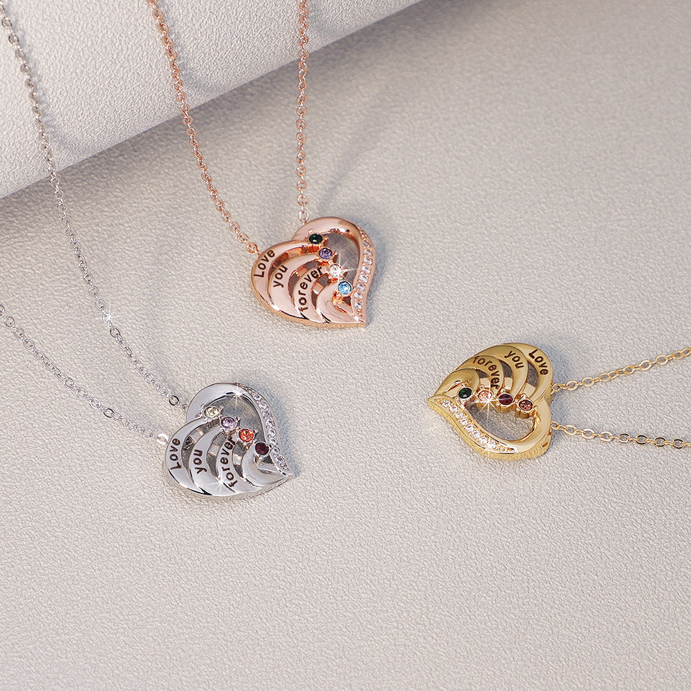 DIY Custom Necklace Micro Diamond Hollow Clavicle Chain Female