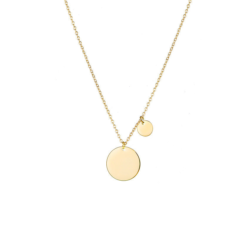 Titanium steel necklace rose gold clavicle chain