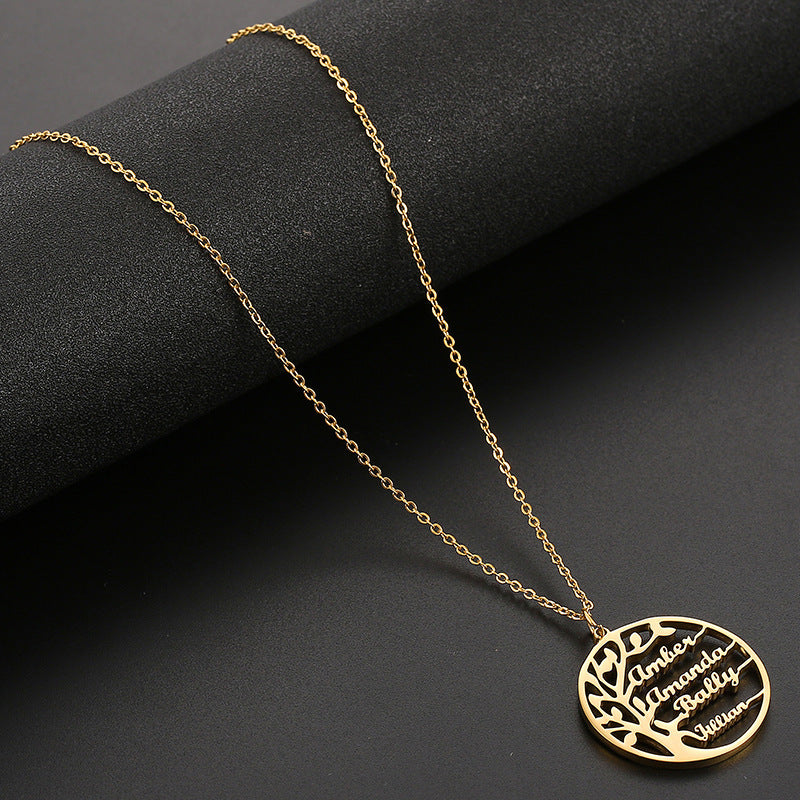 Custom letter pendant necklace