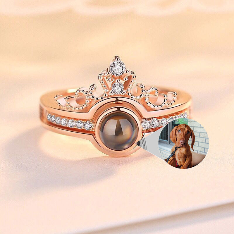 S925 Projection Personalized Photo Ring
