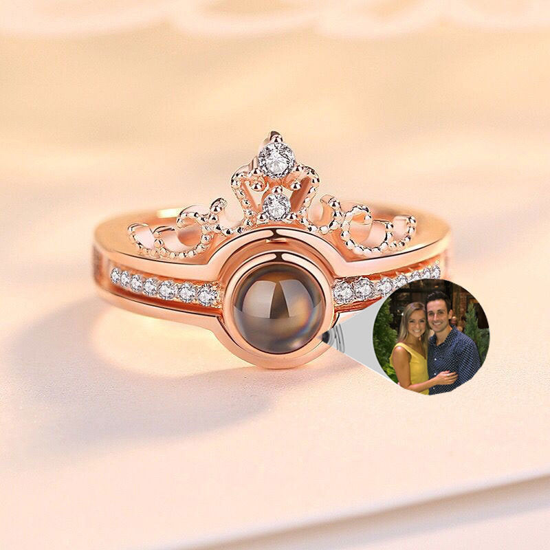 S925 Projection Personalized Photo Ring