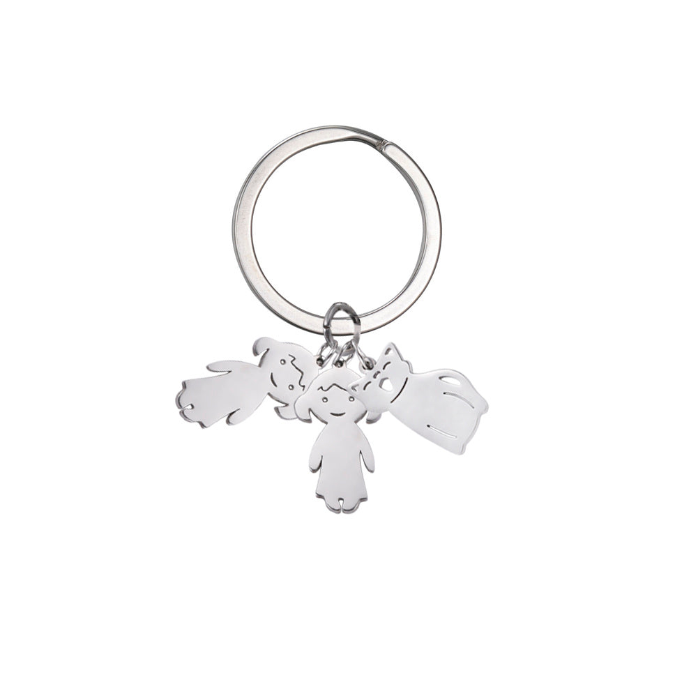 Personalized Custom Name Date Keychain Boy Girl Child Original