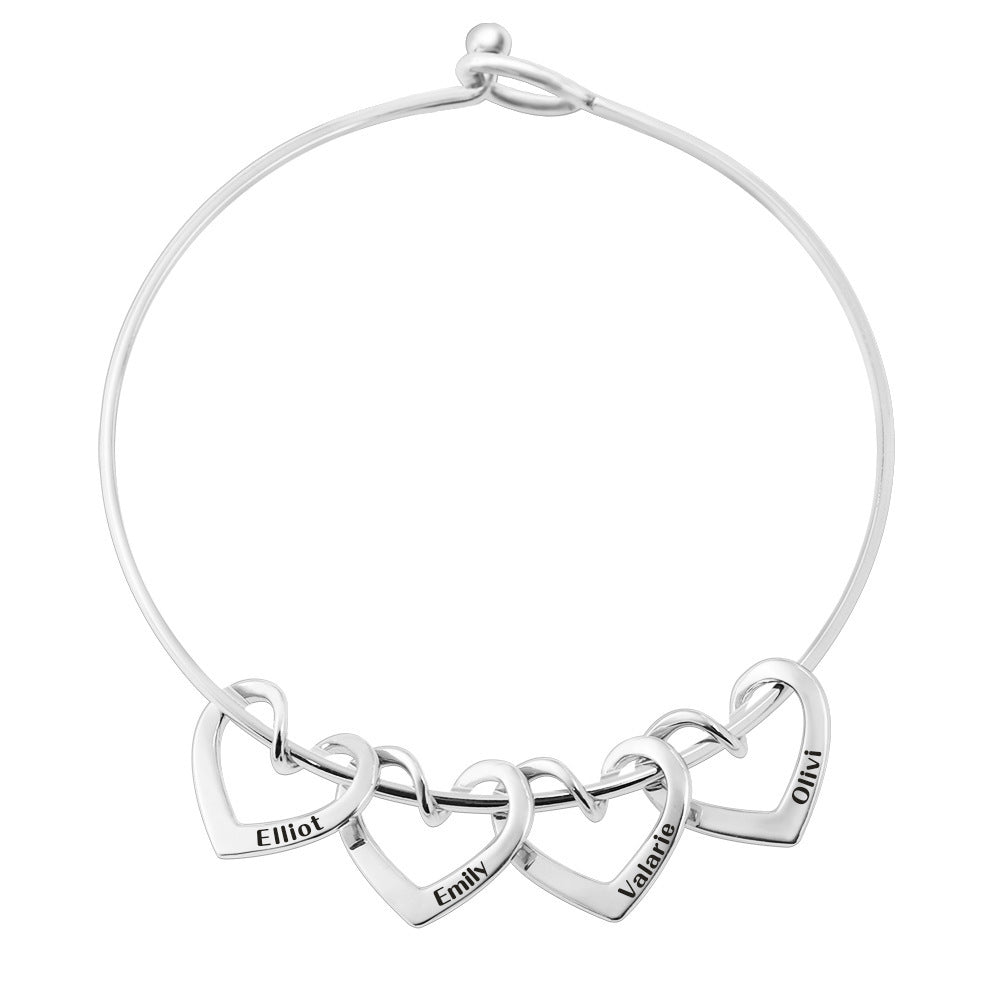 Family Bracelet And Heart Pendant