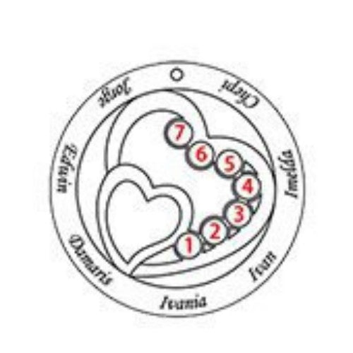 Sterling Silver Clavicle Chain Accessory Round Love Jewelry