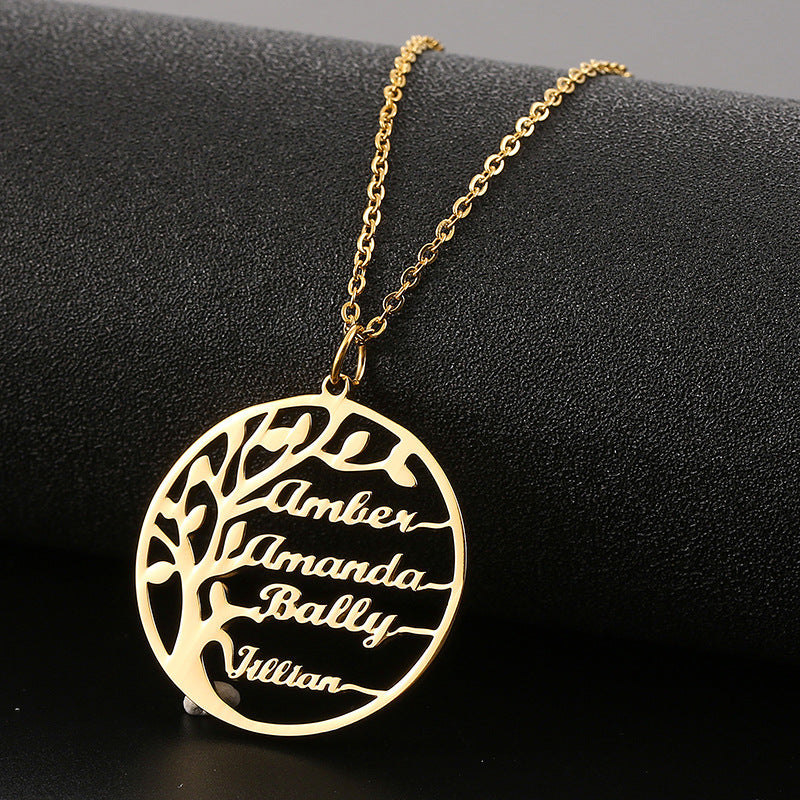 Custom letter pendant necklace
