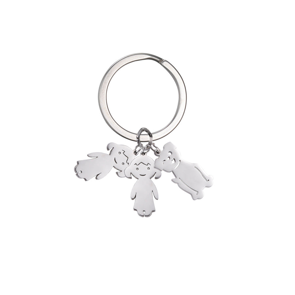 Personalized Custom Name Date Keychain Boy Girl Child Original