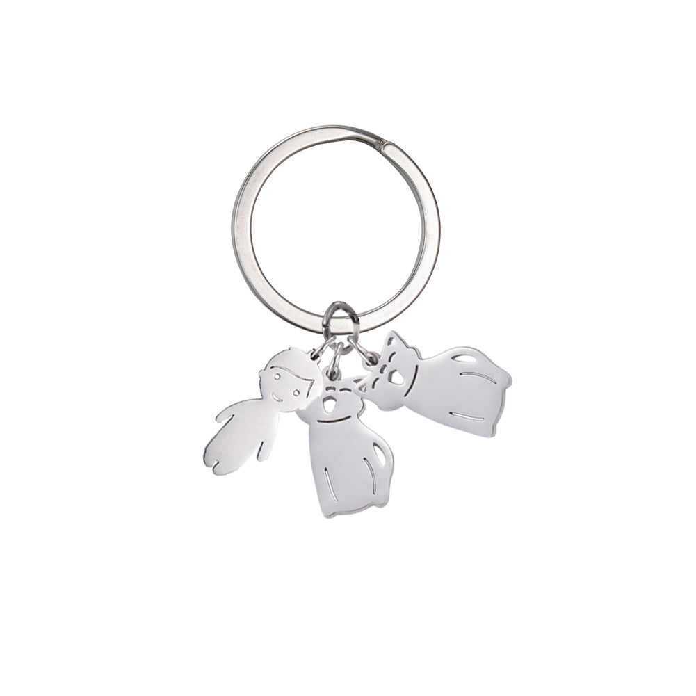 Personalized Custom Name Date Keychain Boy Girl Child Original