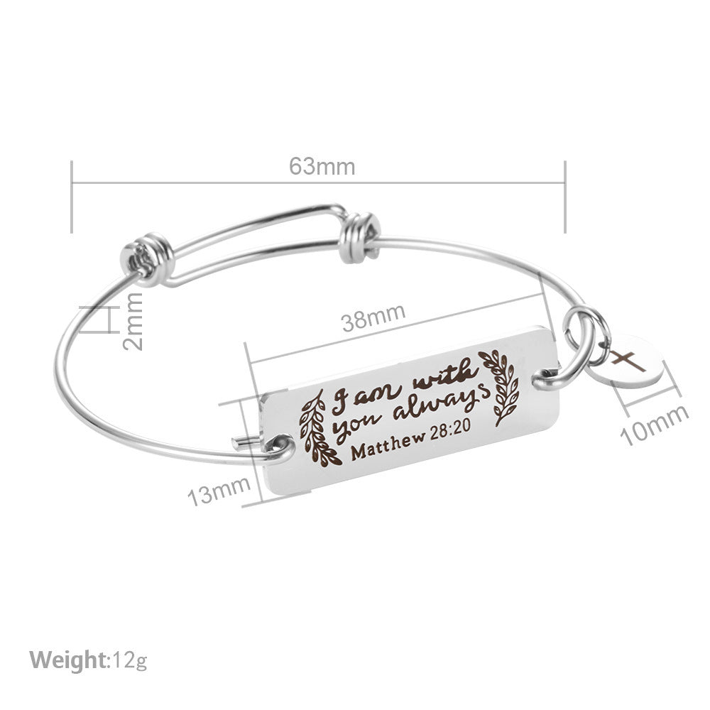 Custom activity stainless steel bracelet