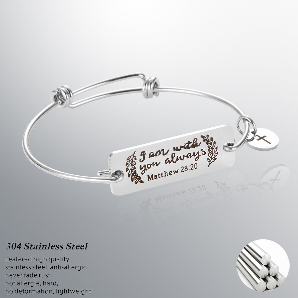 Custom activity stainless steel bracelet