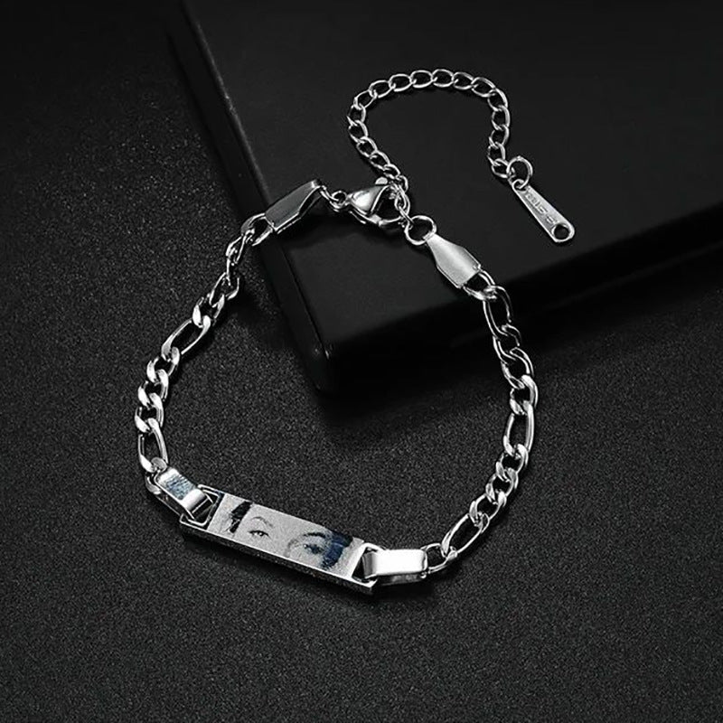 Laser Engraved Eye Photo Bracelet