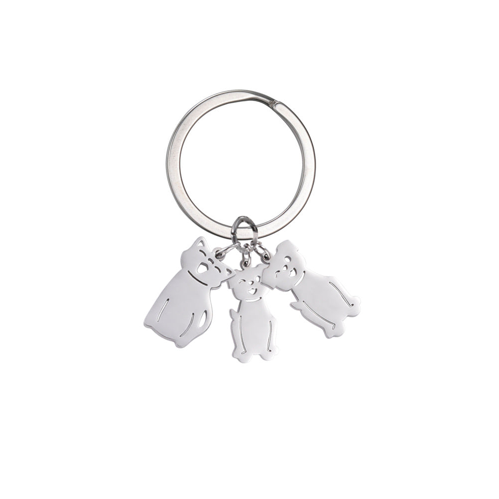 Personalized Custom Name Date Keychain Boy Girl Child Original