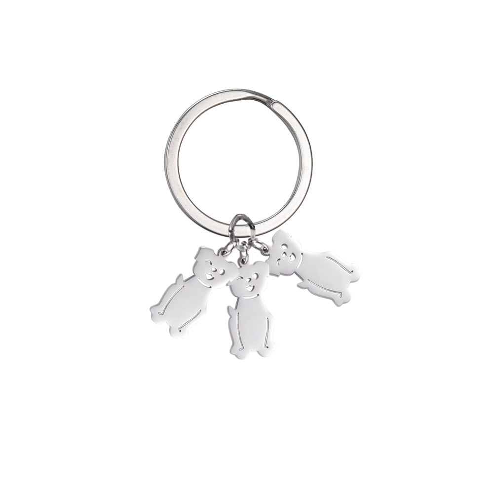 Personalized Custom Name Date Keychain Boy Girl Child Original