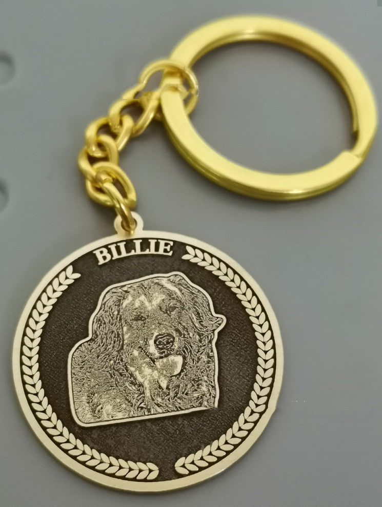 Silver Set Cat And Dog Photo Pet Necklace Name Titanium Steel