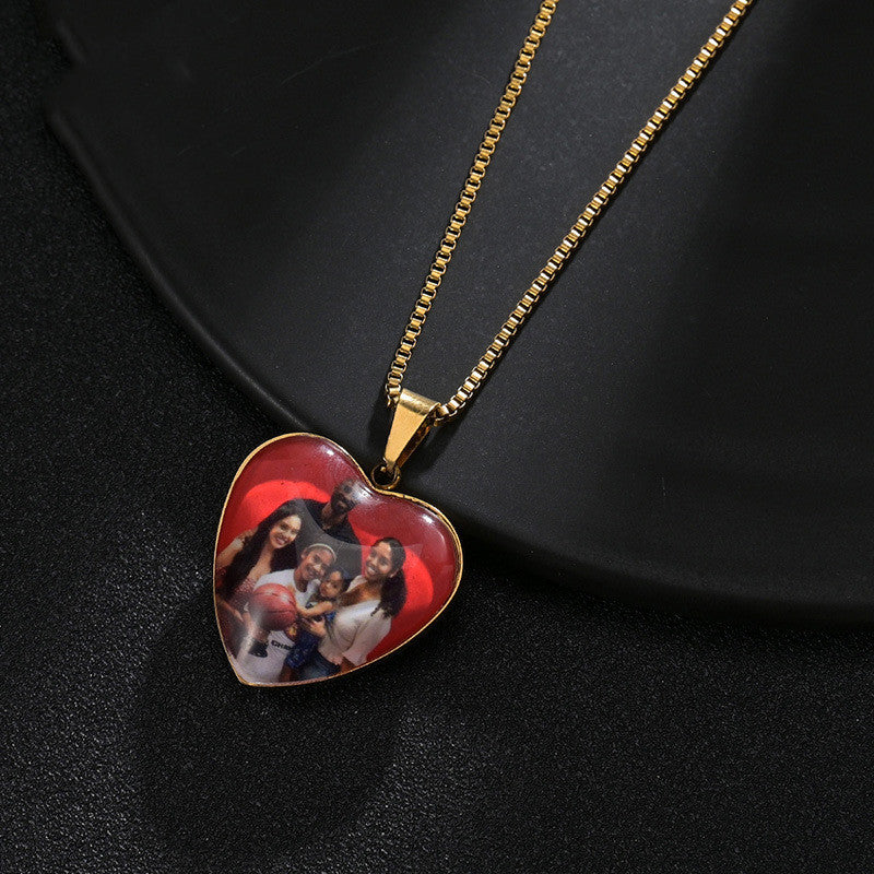 DIY Stainless Steel Love Photo Necklace