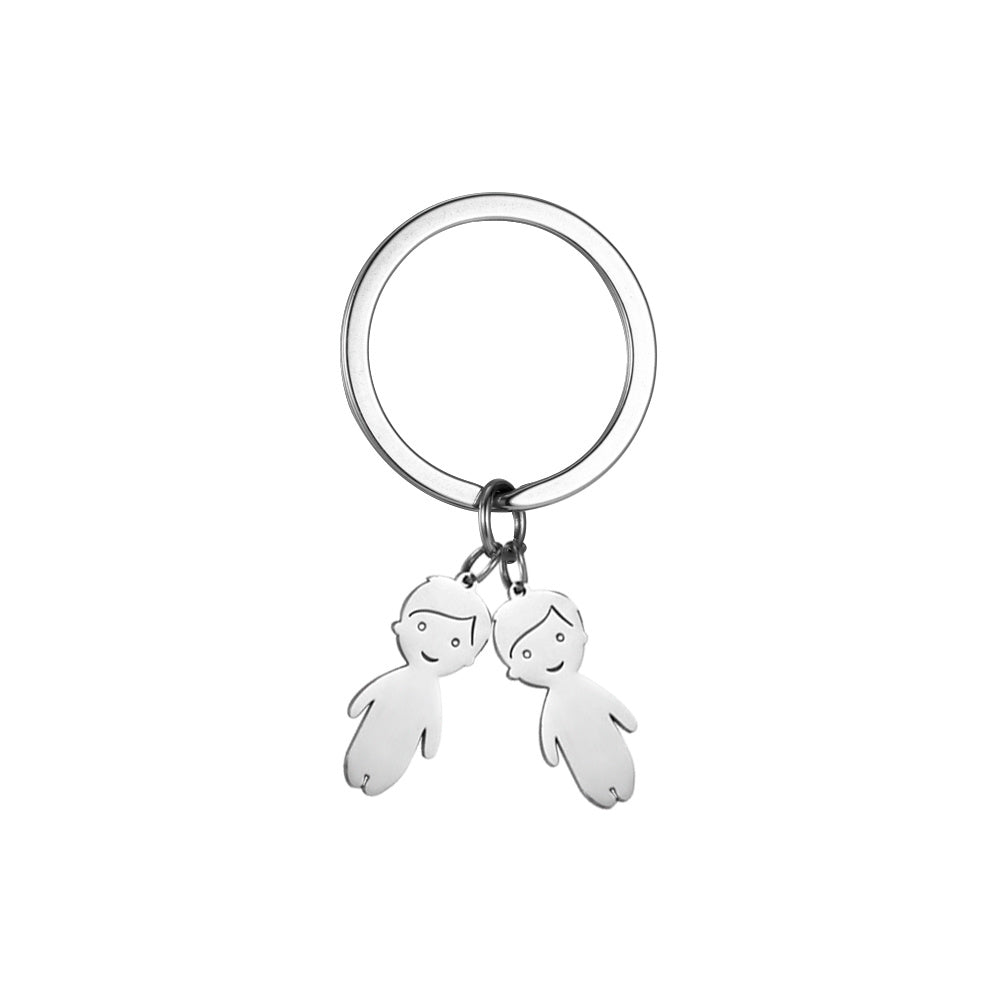 Personalized Custom Name Date Keychain Boy Girl Child Original