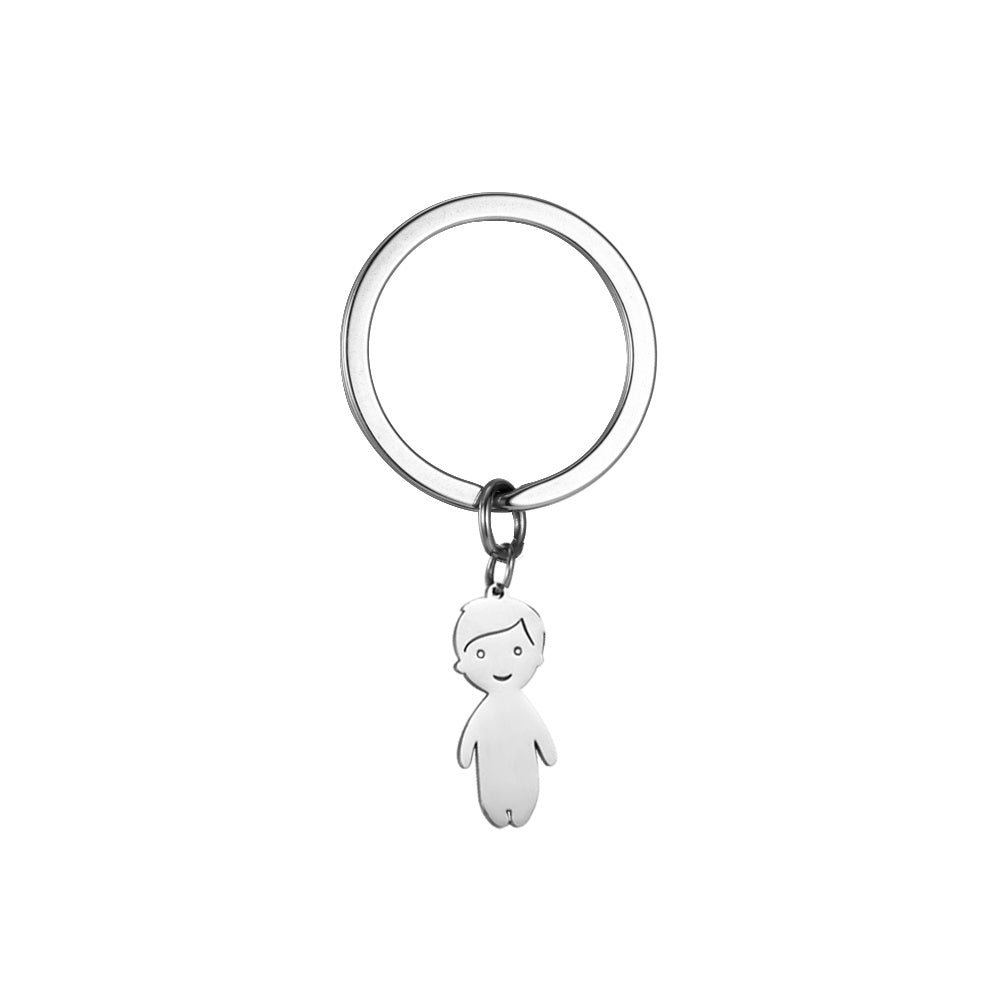 Personalized Custom Name Date Keychain Boy Girl Child Original
