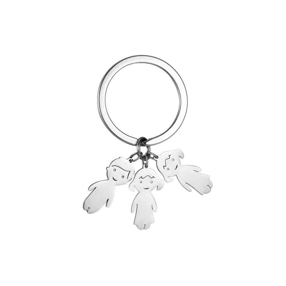 Personalized Custom Name Date Keychain Boy Girl Child Original