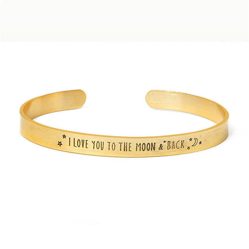 Size Adjustable Jewelry Lettering I Love You Bracelet