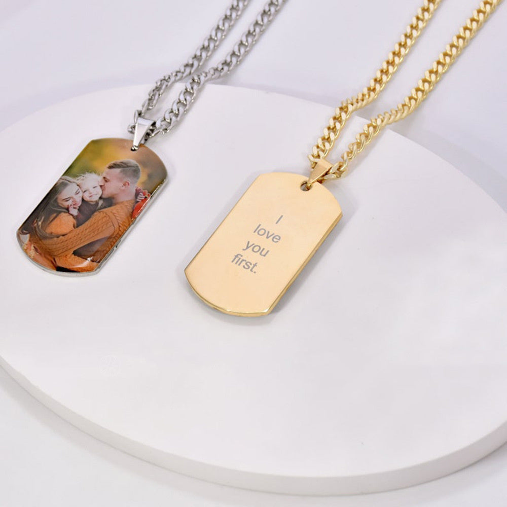 Fashion Photo Military Brand Stainless Steel Necklace
