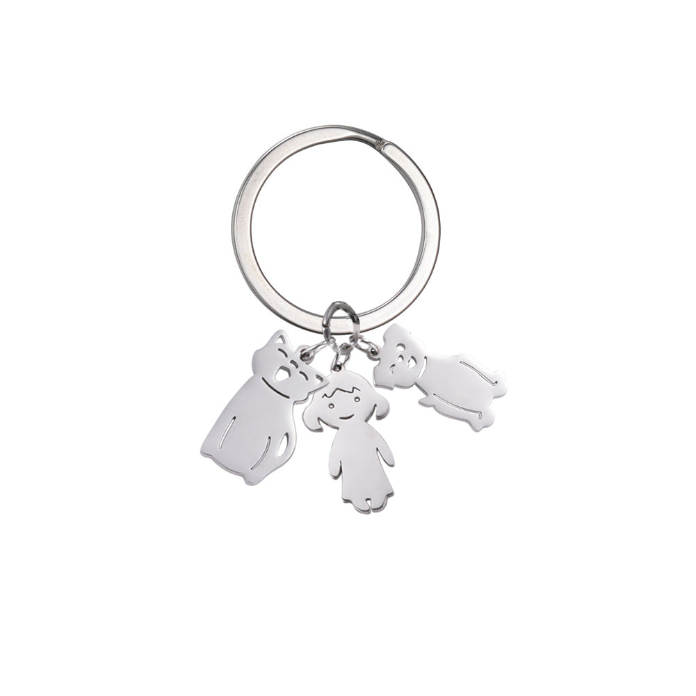 Personalized Custom Name Date Keychain Boy Girl Child Original
