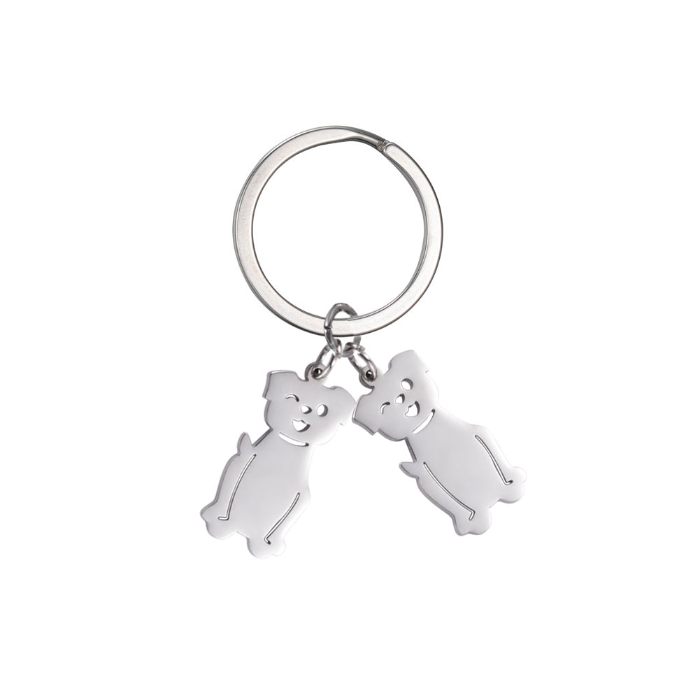 Personalized Custom Name Date Keychain Boy Girl Child Original