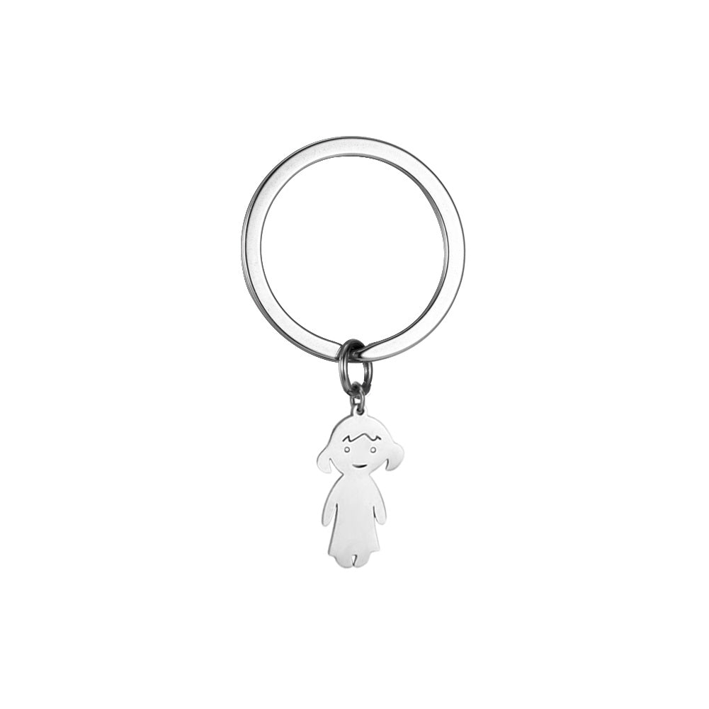 Personalized Custom Name Date Keychain Boy Girl Child Original