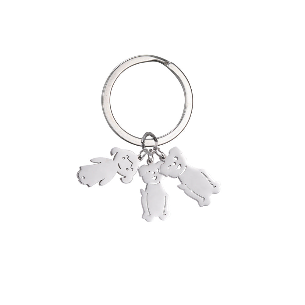 Personalized Custom Name Date Keychain Boy Girl Child Original